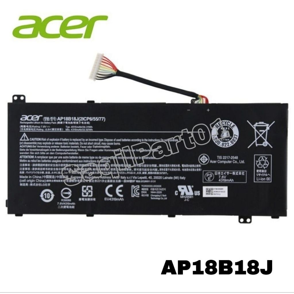 baterai acer aspire 3 a314 a314-32 a314-33 A314-41 AP18B18J