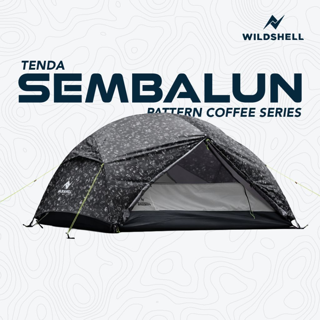 Tenda Camping ORIGINAL Wildshell Sembalun Series 2P / Tenda Camping Double Layer Frame Alumunium All
