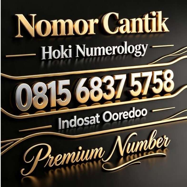 Nomor Cantik Premium Perdana Indosat Ooredoo Exsclusive Double Varian Hoki Maju Mapan 5758 Serta Num