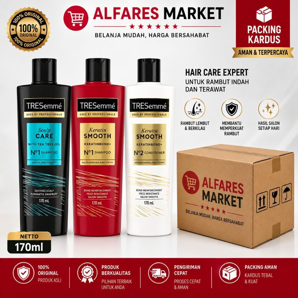 TRESemme Shampo / Conditioner Keratin Smooth / Scalp Care 170Ml
