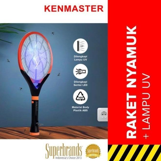 Raket Nyamuk Kenmaster Senter 5 Led Magic Blue Led