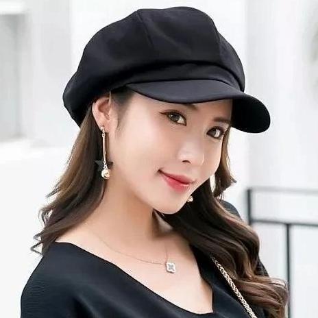 Topi Baret Beret Newsboy Oktagonal Retro Korea Import Wanita Pria KSS