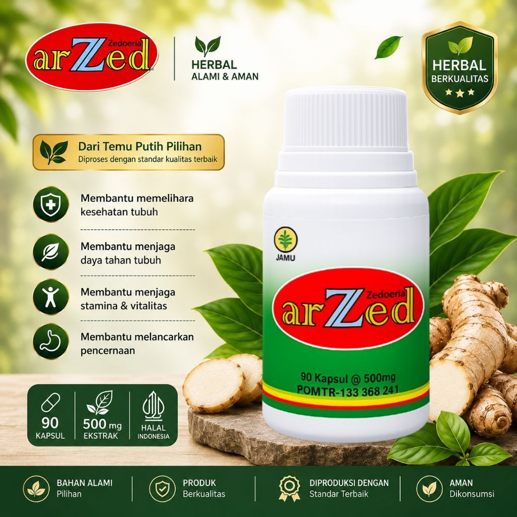Arzed Obat Herbal BPOM Isi 90 | Membantu Memelihara Kesehatan Penderita Kanker Payudara, Miom, Kista