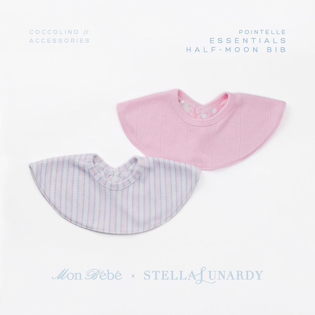 Mon Bb x Stella Lunardy - Coccolino Baby POINTELLE Essentials Half-Moon Bib Pack / Double Layer Slab