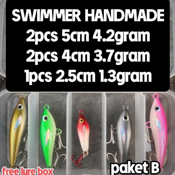 HARGA DISC - paket FLUTTER / SWIMBAIT lure handmade