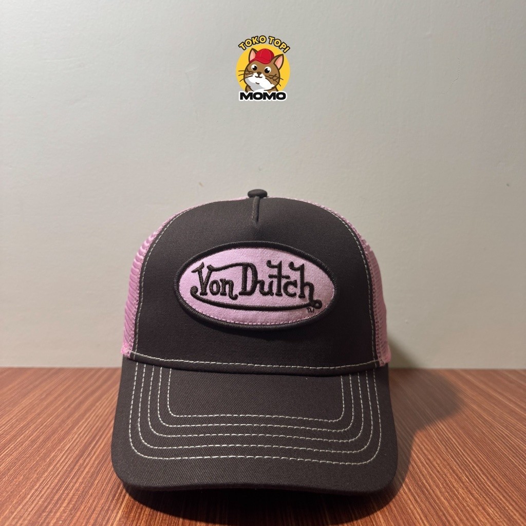 Trucker Hat Von Dutch USA Staple Pink Brown