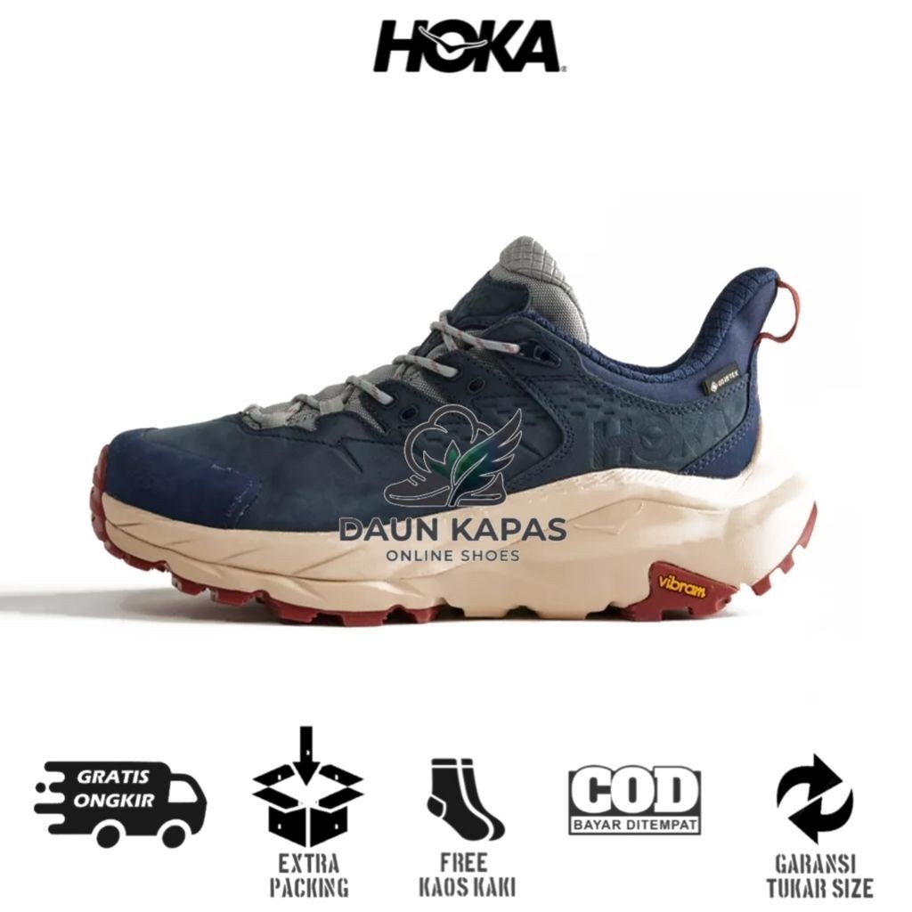 HOKA ONE ONE KAHA 2 LOW GORETEX NAVY PERFECT QUALITY