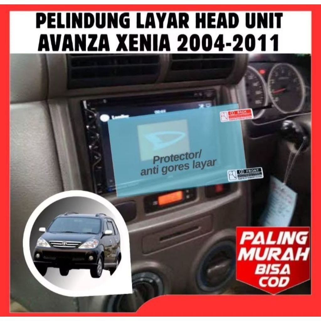 Takut Lecet Layar Tv Avanza/Xenia Anti Gores Head Unit 2004-2011 Bisa Custom Support All Jenis Mobil