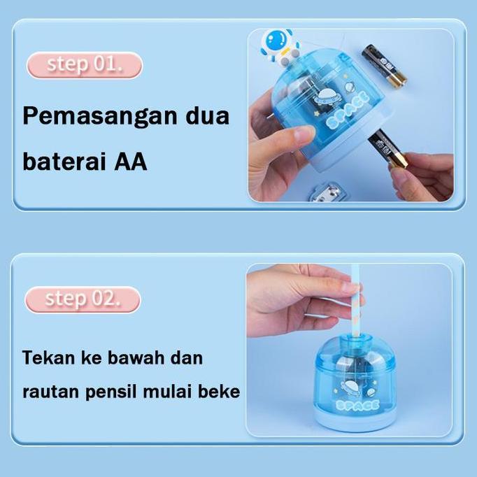 Rautan Pensil Listrik Rautan Pensil Anak Electric Pencil Sharpener Rautan Pensil Otomatis-Rautan Pen