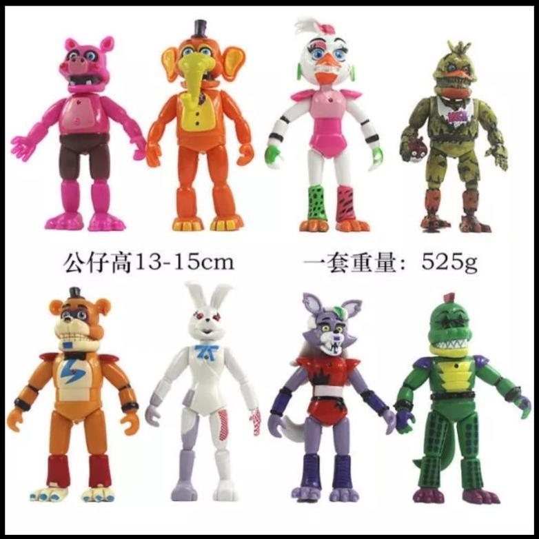mainan freddy five night at Freddy set 8 pcs
