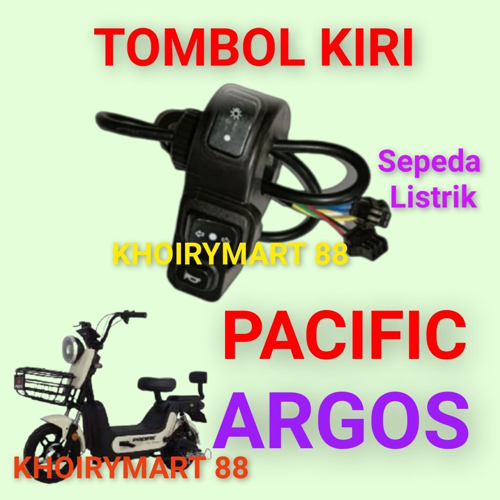 tombol kiri pacific argos saklar sein bel lampu sepeda listrik pacific argos