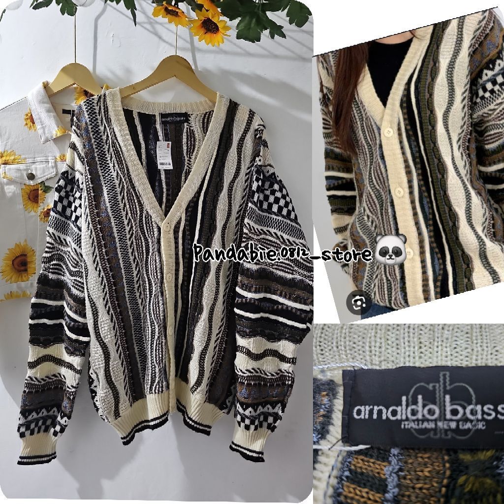 COOGI X VINTAGE ARNALDO BASSINI ITALY CARDIGAN 3D COOGI DESIGN