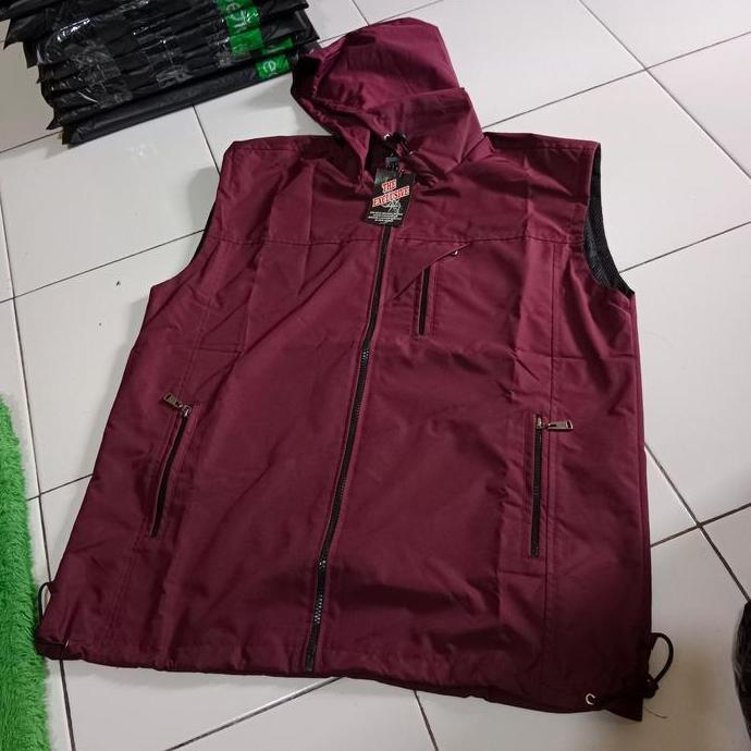 Rompi hoodie pria keren/ rompi pria keren navy&Maroon
