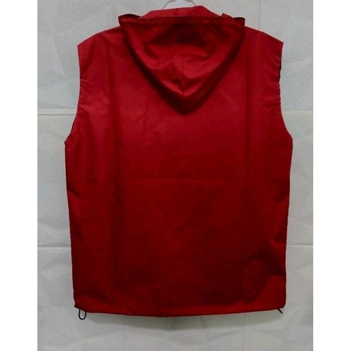 Vest Rompi Pria Polos Warna MerahVest Rompi Pria keren