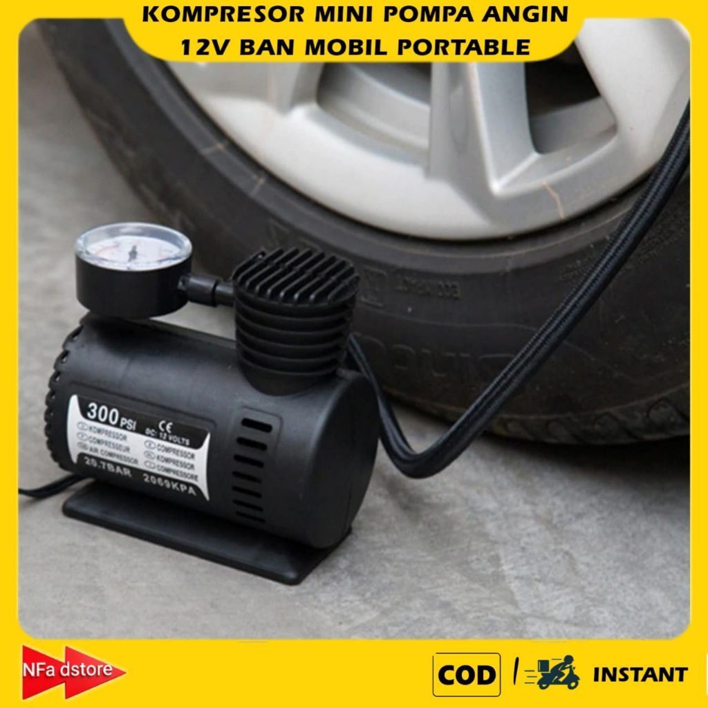 Set Kompresor Mini + Adaptor Ac Dc Bisa Colok PLN
