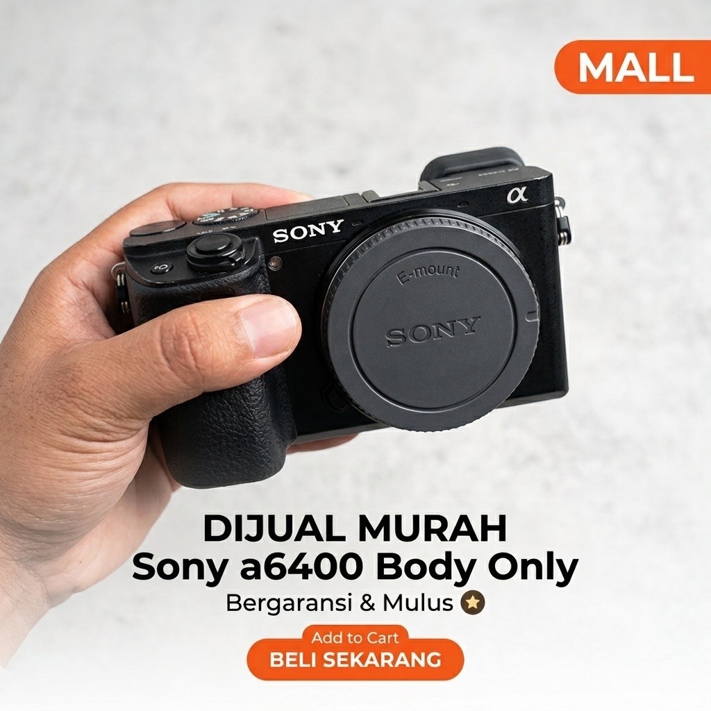 SONY A6400 BODY ONLY SECOND MURAH DUS BOX LENGKAP