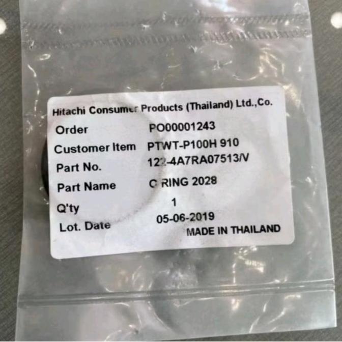 Sparepart Pompa Air Hitachi Oring 2028 WTP WMP 130 180 230 280 250 gx