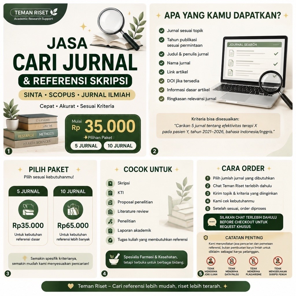 JASA CARI JURNAL SKRIPSI | REFERENSI SINTA SCOPUS | LITERATURE SEARCH | JURNAL ILMIAH