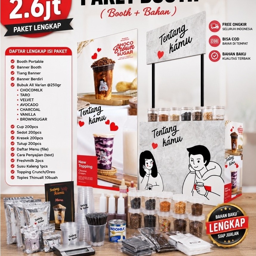 (COD) PAKET USAHA MINUMAN TENTANG KAMU FRANCHISE MINUMAN TERLENGKAP