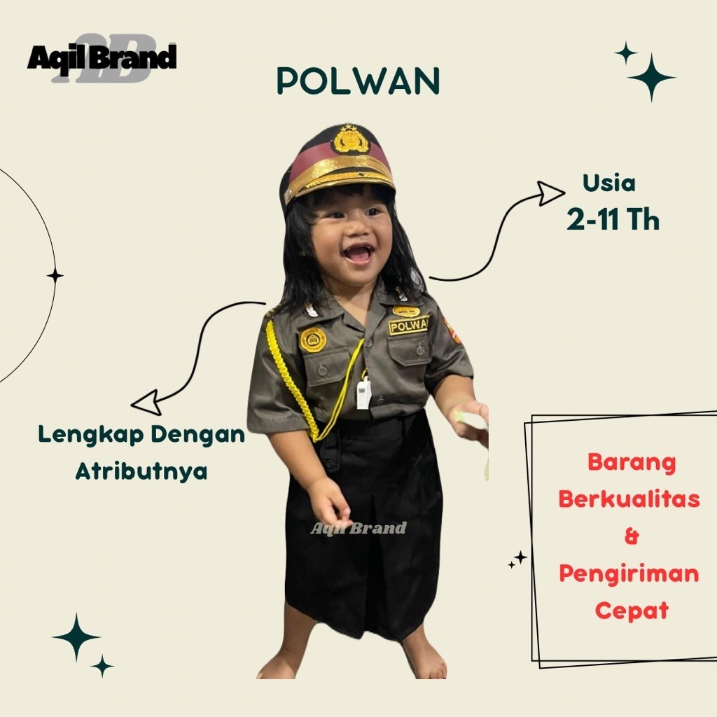 Baju Profesi Polwan Anak / Baju Polwan keren anak