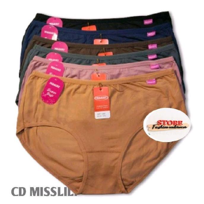 DF320 - 3,6 PCS Celana Dalam Wanita MISSLILY 1389 / Karet Kecil / CD MISSLILY SUPER SOFT