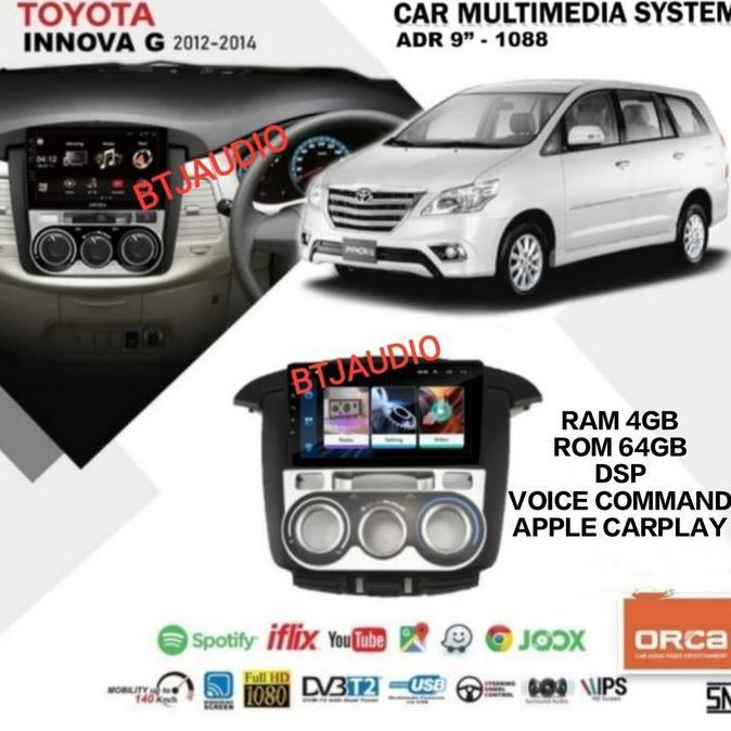 HEAD UNIT TAPE MOBIL ANDROID ORCA GRAND INNOVA TYPE G THN 2011-2015