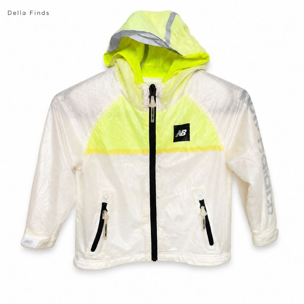 Della Finds - Jaket Sporty Anak White Lime by NB Size 100 [Second Terawat]