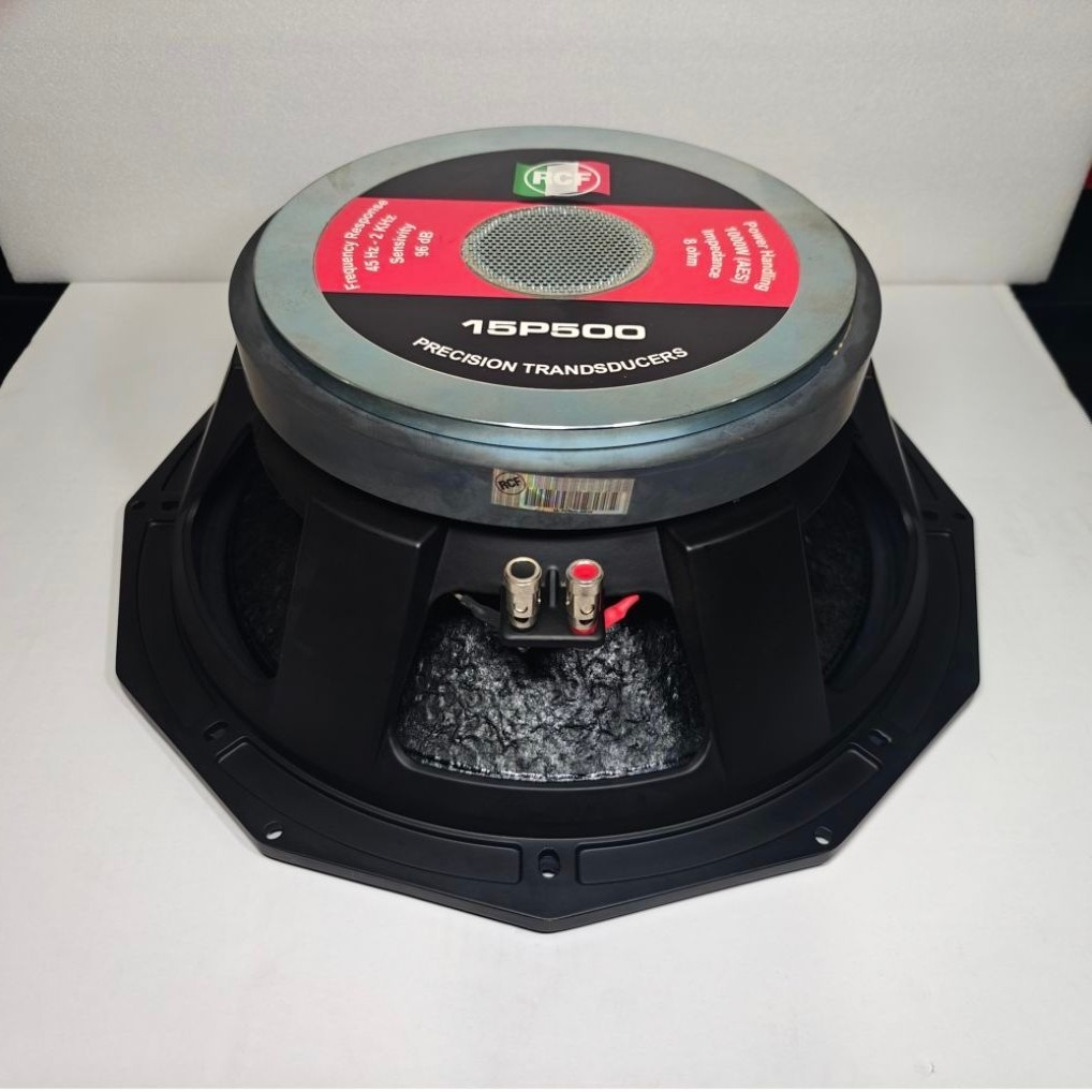 Gratis Palet/Paking Kayu- Speaker Komponen 15Inch RCF15P500, LowSub, Coating Kulit Jeruk, Voice Coil