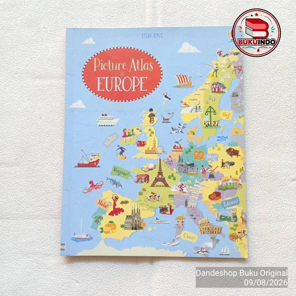 Picture Atlas of Europe _ oleh Usborne penerbit Usborne Publishing Inggris buku atlas anak pengetahu