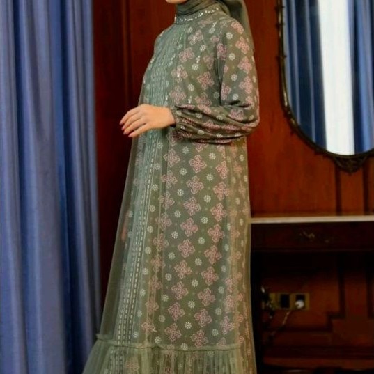 (PRELOVED NEW SIZE XL_ KALEELA X DWIHANDA DRESS MUSLIMAH