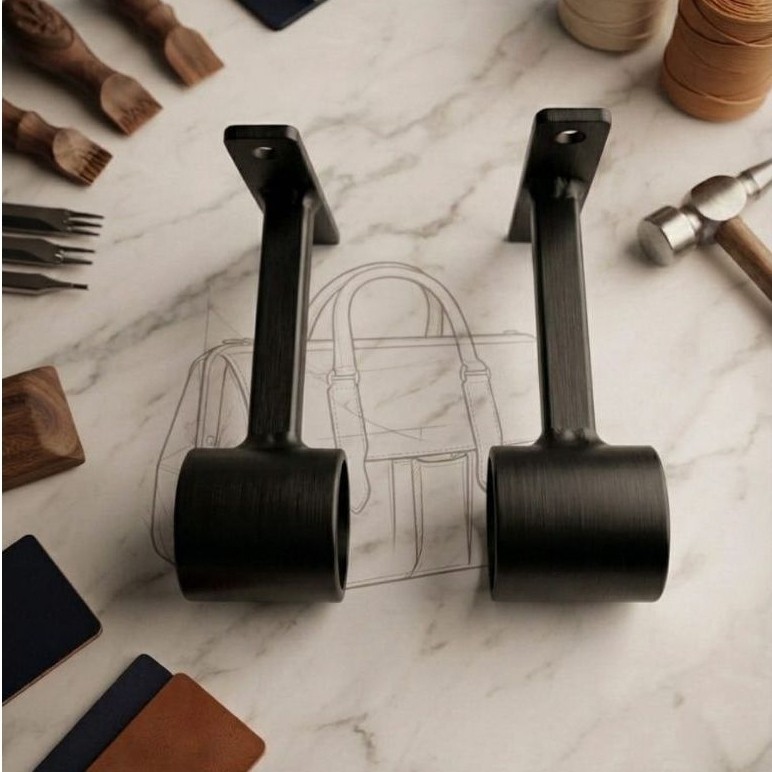 Braket Gorden Besi Tebal 2,7cm Plat Lebar 5-30cm - Penyangga Tiang Gorden Kokoh Anti Bengkok