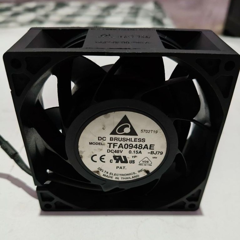 KIPAS DC WATERPROOF/ANTI AIR DC 48VOLT 0.15A HIGH SPEED DELTA 9X9CM TEBAL 3.8CM 4PIN