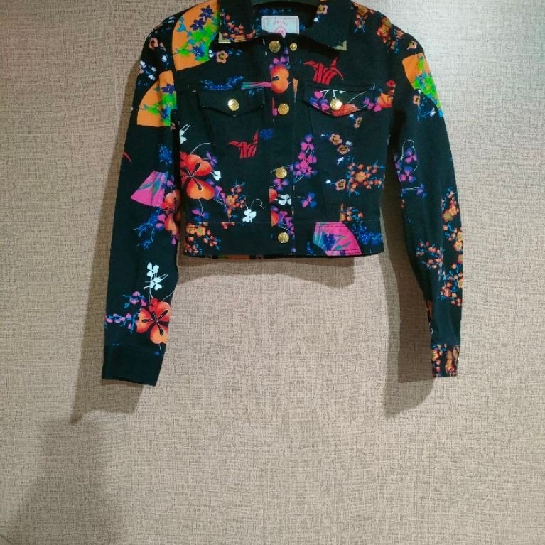 Jaket Crop Outer Floral VERSACE H&M