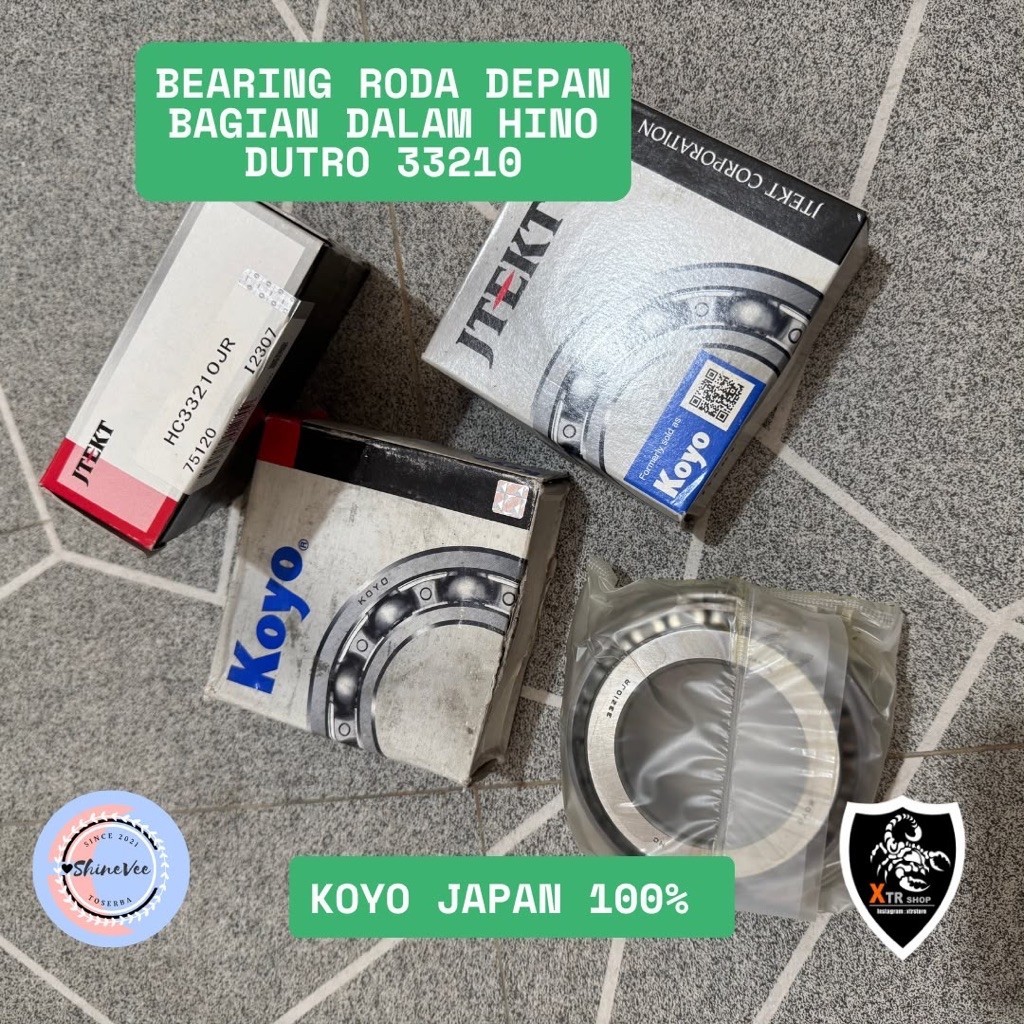Bearing Roda Depan Dalam JTEKT KOYO HC33210JR Original Japan Hino Dutro Toyota Dyna Daihatsu Delta /