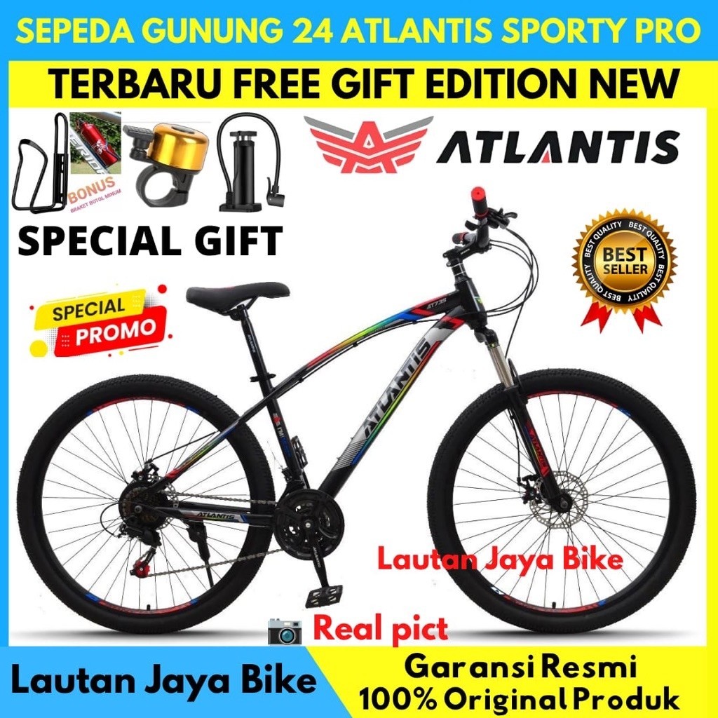 Sepeda Gunung MTB 24 Atlantis Sporty Rem Discbrake Terbaru