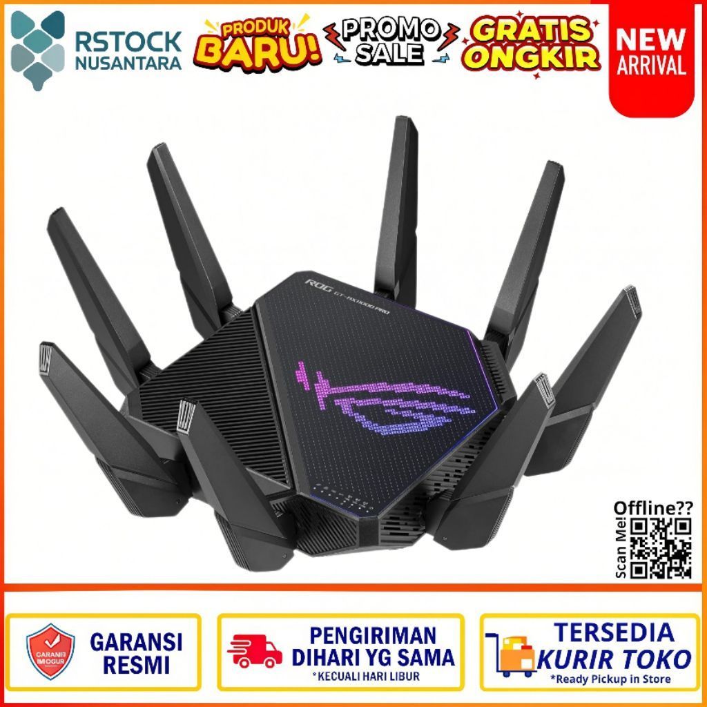 ASUS ROG Rapture GT-AX11000 PRO Tri-Band AX11000 Wi-Fi 6 Flangship Gaming Router
