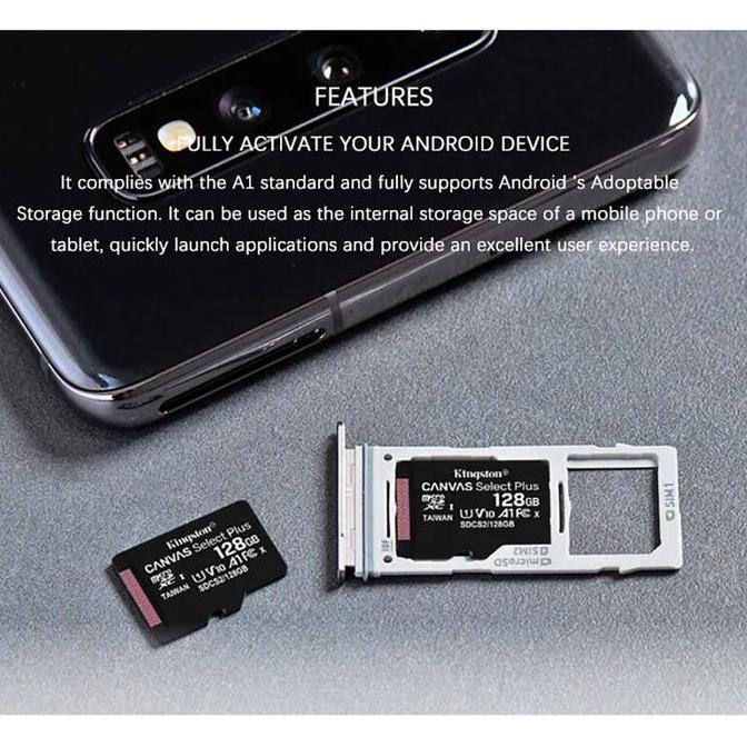 Save- Kingston Sdcs2 Memory Card Canvas Select Plus Micro Sd 8Gb 16Gb 32Gb 64Gb 128Gb 256Gb Tf Card 