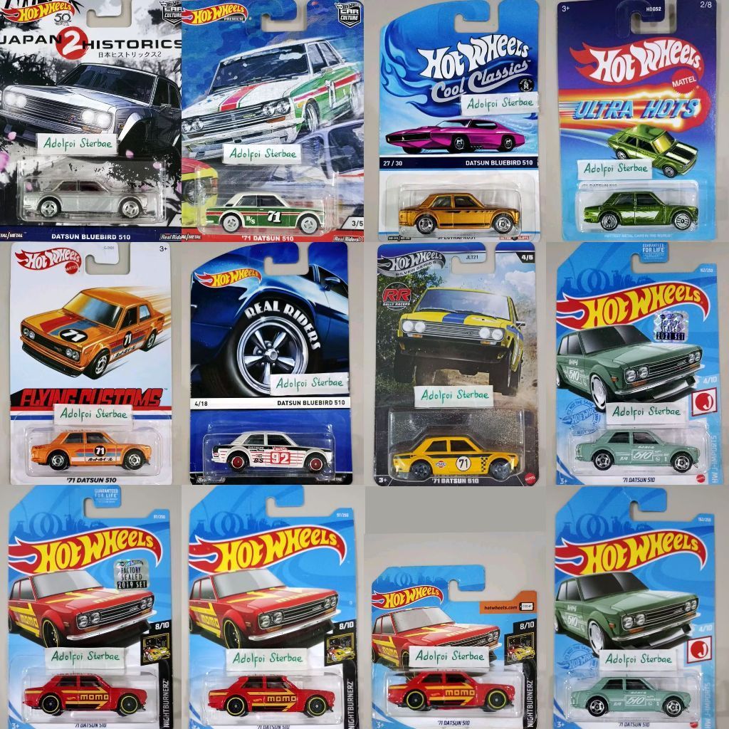 hotwheels hot wheels '71 datsun bluebird 510 hw j-imports nightburnerz momo premium japan historics 