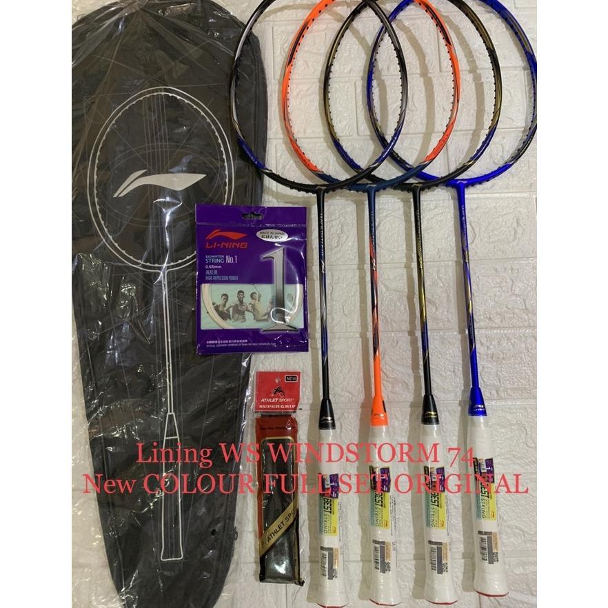 Raket Badminton LINING New Colour WS WINDSTORM 74 Full Set Original