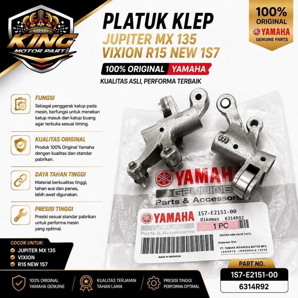 1S7-E2151-00  Platuk Klep Jupiter Mx 135 Vixion R15 New