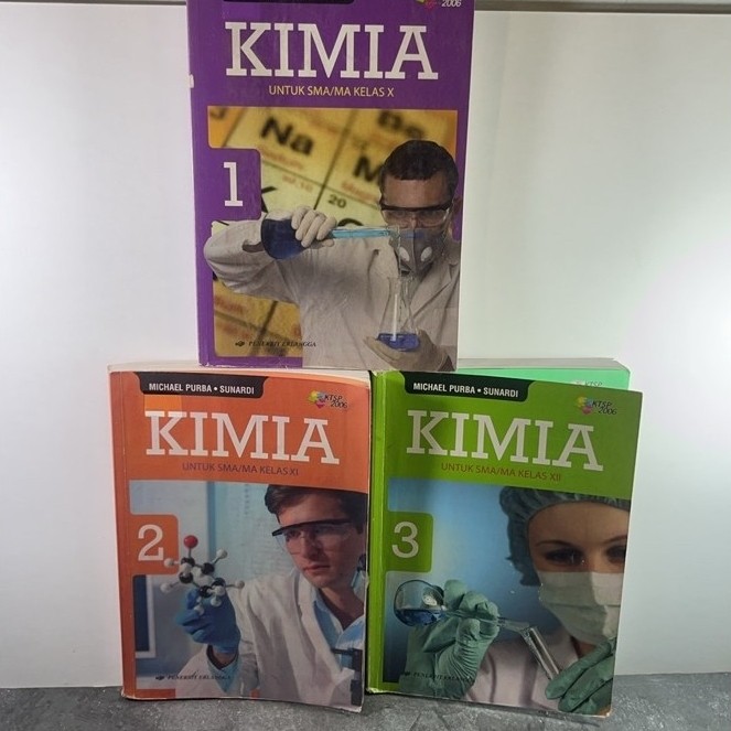 Buku Kimia, Kelas 10, 11, 12, X, XI, XII, SMA, Penerbit Erlangga, Michael Purba, Sunardi, KTSP 2006
