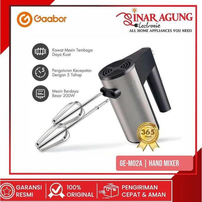EVAHI GAABOR HAND MIXER 200 WATT PENGOCOK TELUR STAINLESS GE-M02A