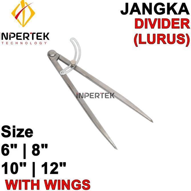 PHIMO Jangka Besi 6" Jangka Lurus Jangka Bubut 6 Wing Compass Caliper 6 Inch