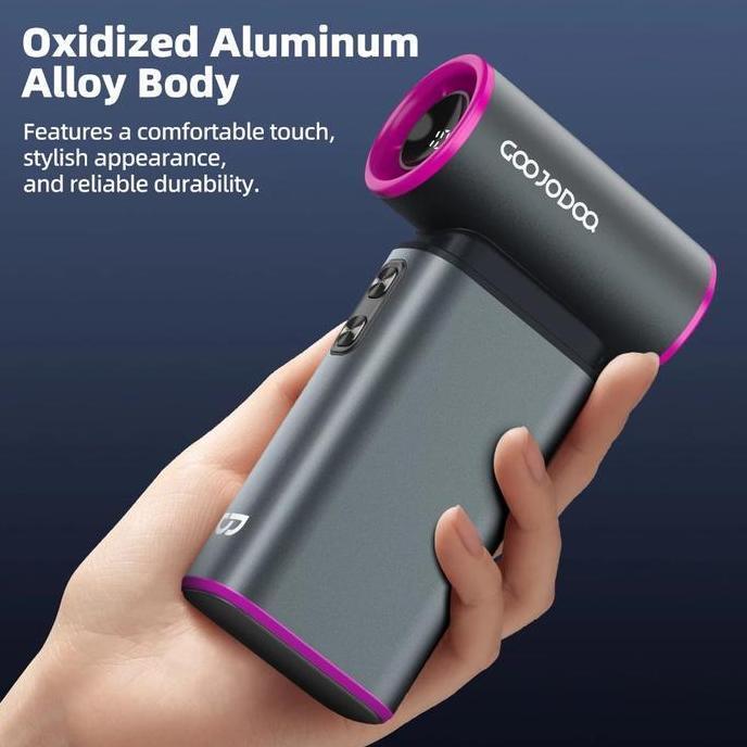 [] GOOJODOQ GFS009 3-in-1 Ultra High-Speed Premium Handheld Fan Up to 71000 RPM 6000 MAH LED Display