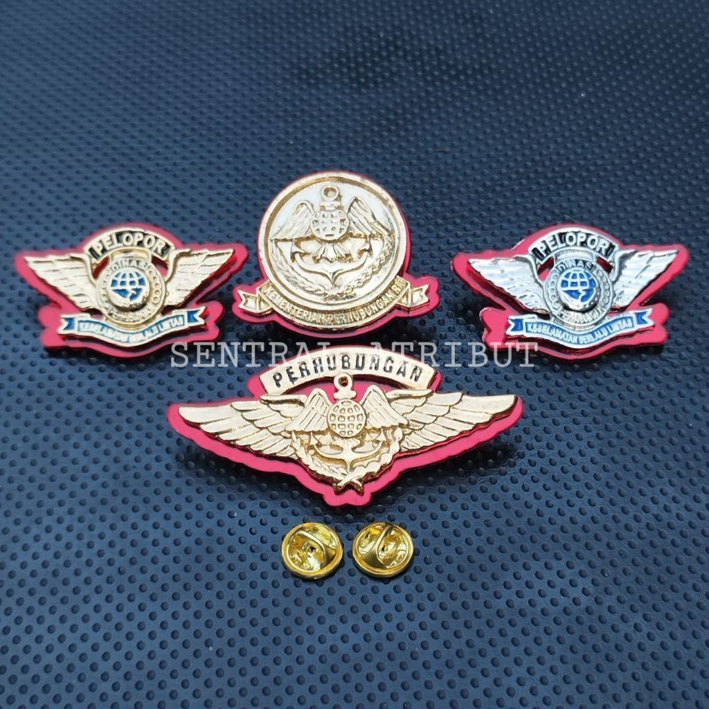 Pin Brivet Dishub/Pin Bulat Dishub/Pin Pelopor Dishub/Wing Dishub Premium Hight Quality