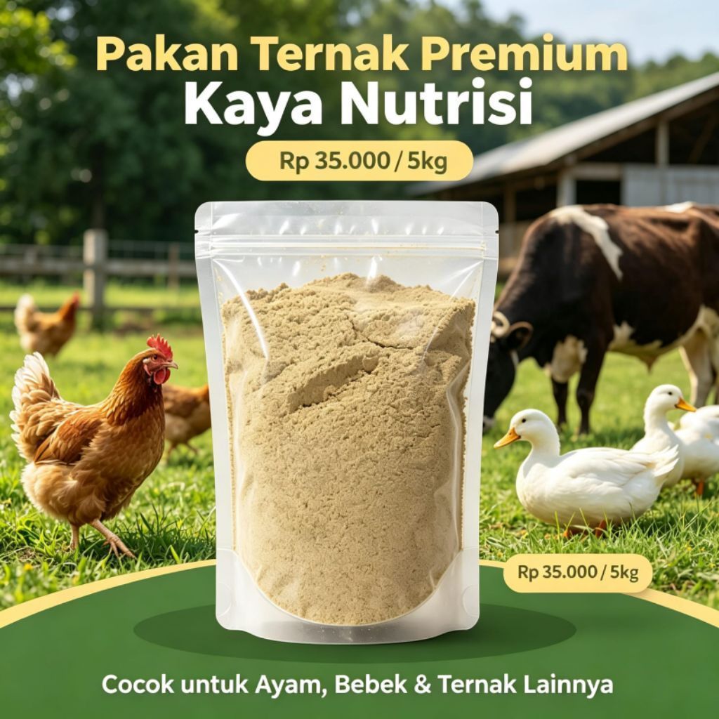 dedek katul padi super pakan hewan
