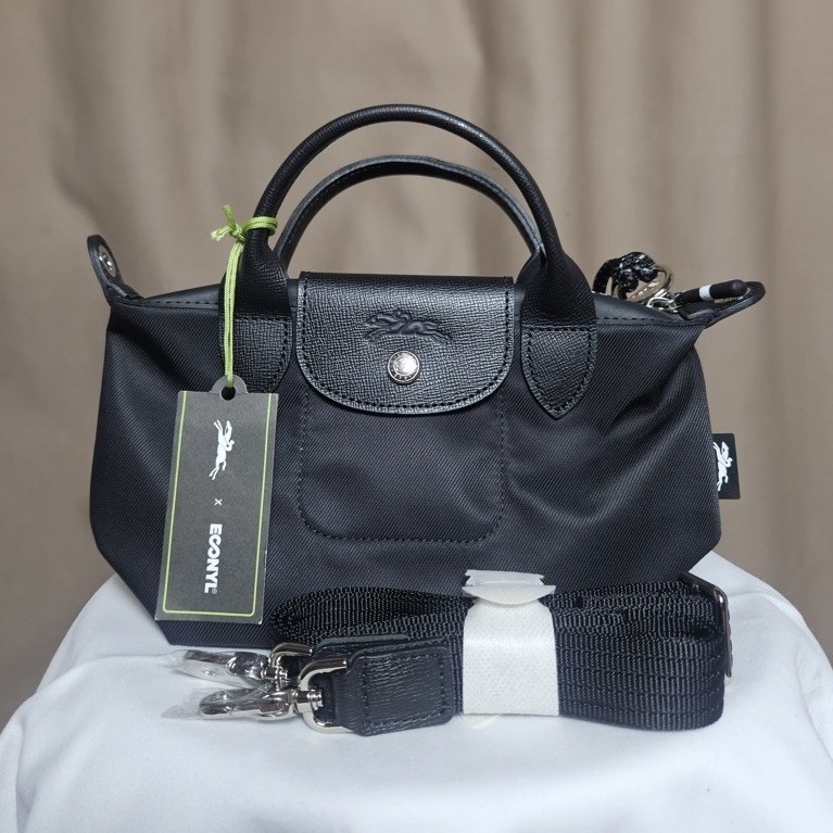 ORIGINAL Longchamp Energy Size Small + Long Strap - All Black