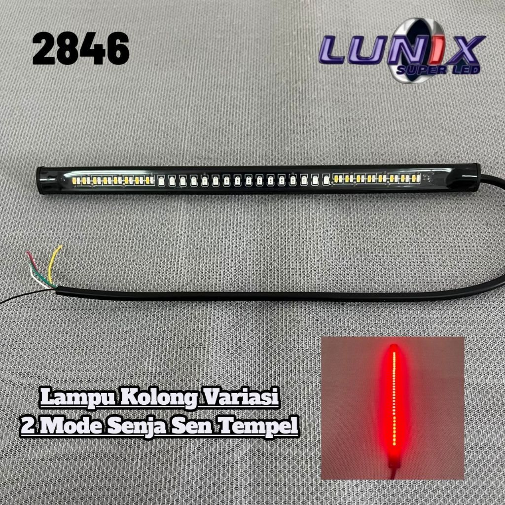 Lampu Kolong Variasi 2 Mode Senja Sein Led Tempel 2486 Lunox Arus Dc 12 volt Universal Motor Mobil