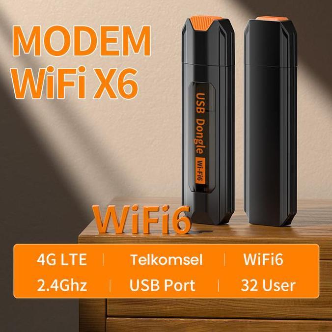 Promo X6 USB Modem WiFi 4G LTE SIM Card 286Mbps Portable Plug and Play Router USB Hotspot Internet C