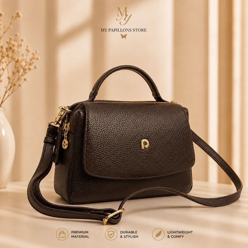 Papillon K3456 Tas Wanita Elegan Original - Kopi 25x11x17cm